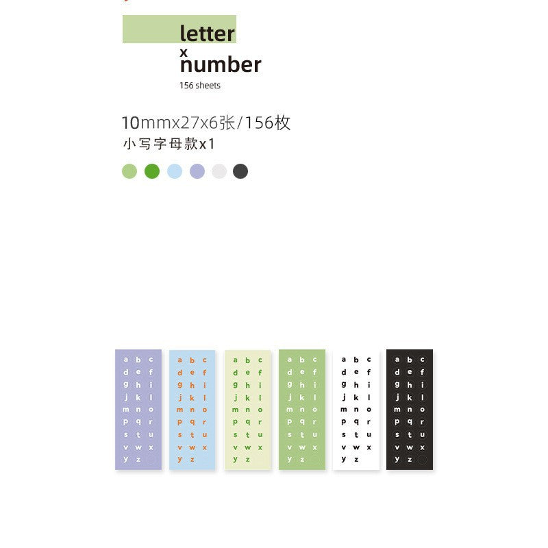 Stickers Alfabeto y Números