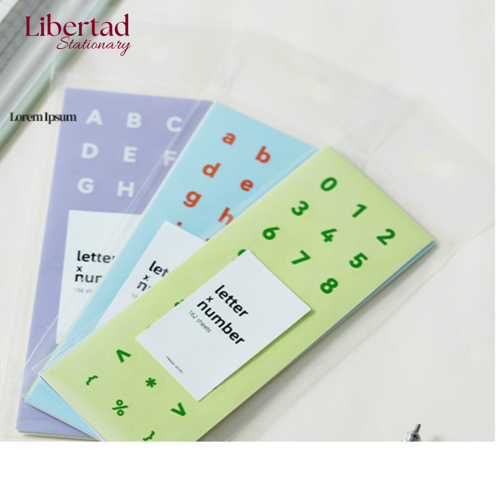 Stickers Alfabeto y Números – Libertad Stationery